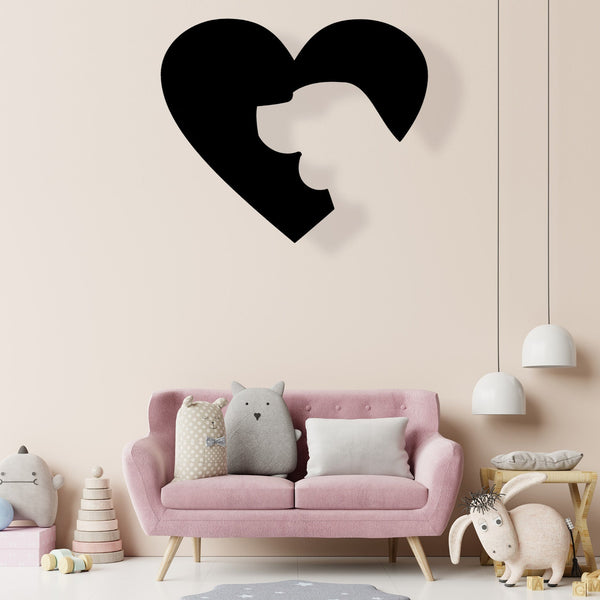 Dog Heart - Wooden Acrylic Wall Decor || Wall Hanging