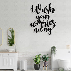 Wash Worries - Wooden Acrylic Wall Decor || Wall Hanging