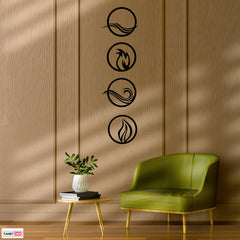 Life Elements - Wooden Acrylic Wall Decor || Wall Hanging