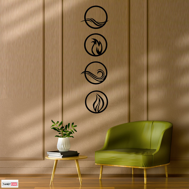 Life Elements - Wooden Acrylic Wall Decor || Wall Hanging