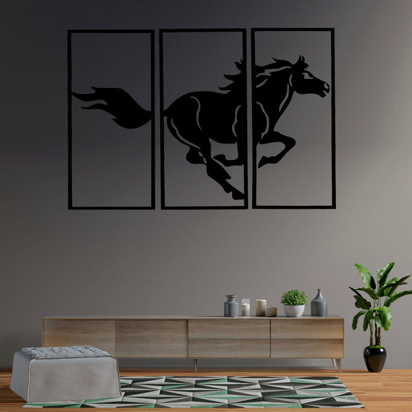 Running Horse - Wooden Acrylic Wall Decor || Wall Hanging