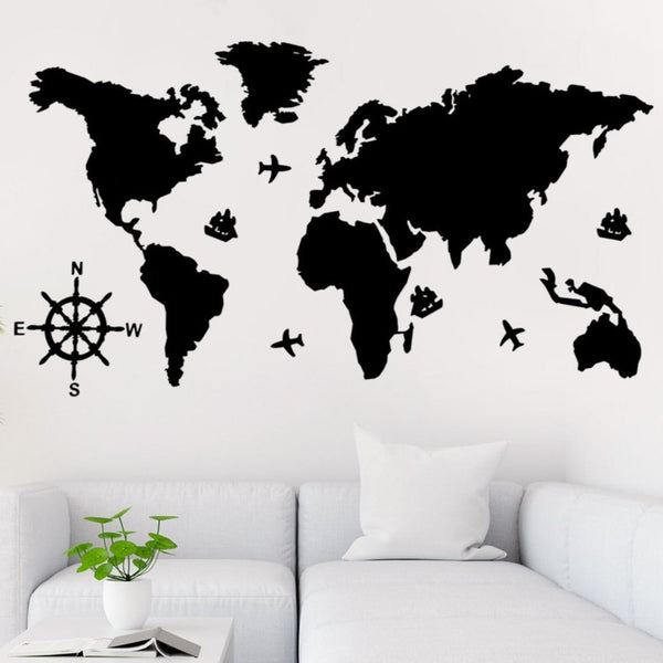 World Map - Wooden Acrylic Wall Decor || Wall Hanging