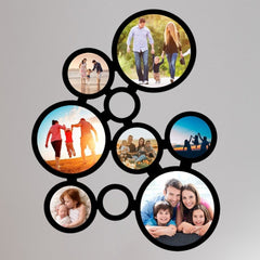 Bubbles Photo Frame - Collage Wooden Acrylic Wall Decor || Wall Hanging
