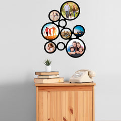 Bubbles Photo Frame - Collage Wooden Acrylic Wall Decor || Wall Hanging