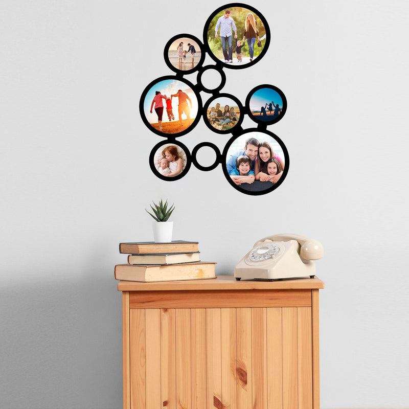 Bubbles Photo Frame - Collage Wooden Acrylic Wall Decor || Wall Hanging