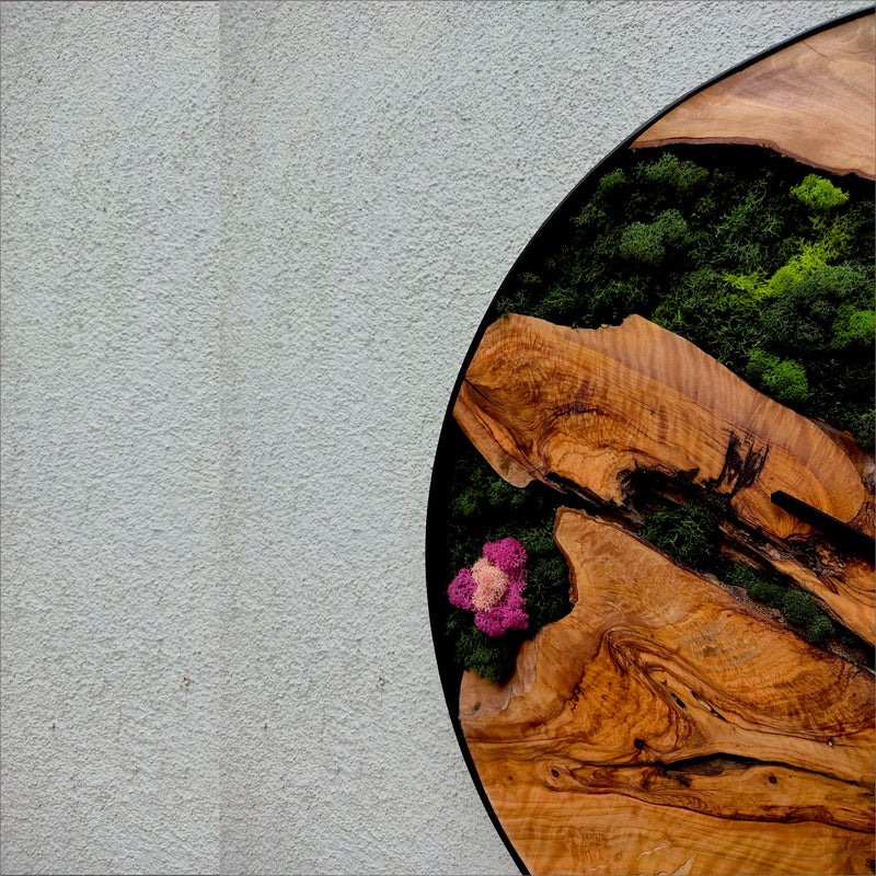 Moss Bark Wood - Wall Clock