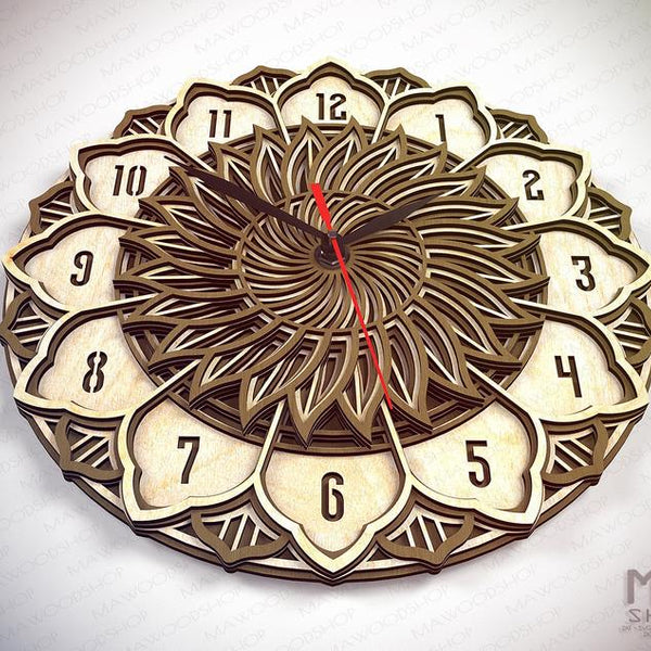 Swirl Mandala - Wall Clock