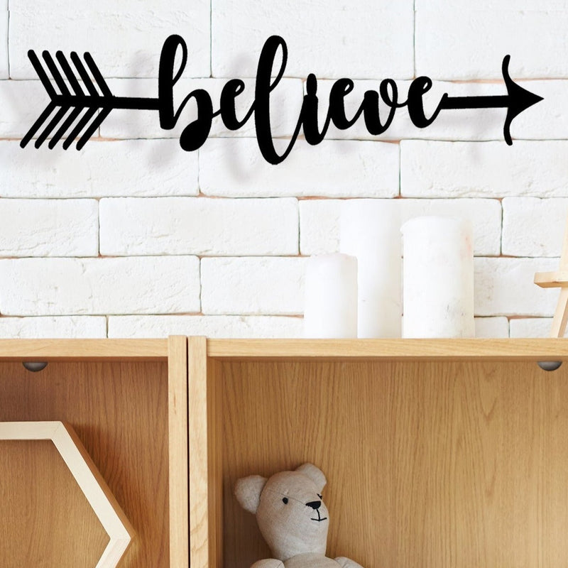 Believe Arrow - Wooden Acrylic Wall Decor || Wall Hanging