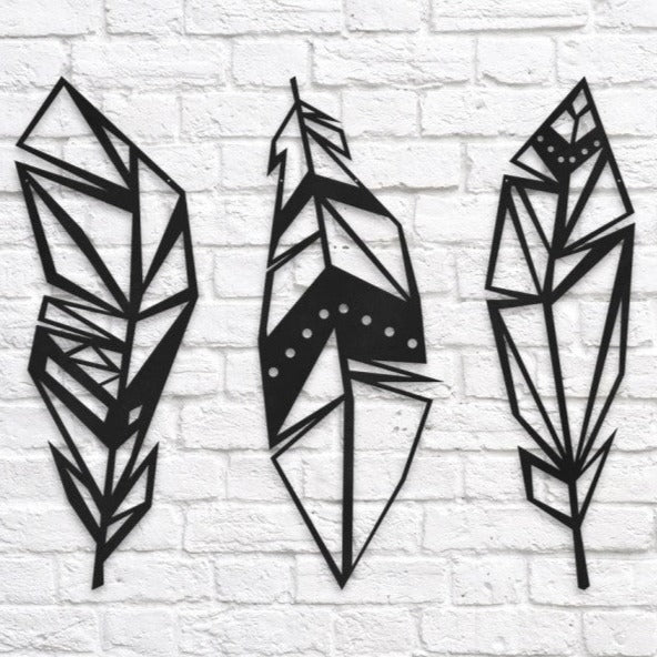 Feathers - Wooden Acrylic Wall Decor || Wall Hanging
