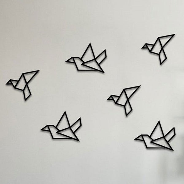 Birds - Wooden Acrylic Wall Decor || Wall Hanging (Set of 6 Birds)