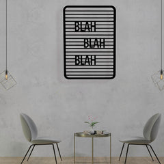 Blah Blah - Wooden Acrylic Wall Decor || Wall Hanging
