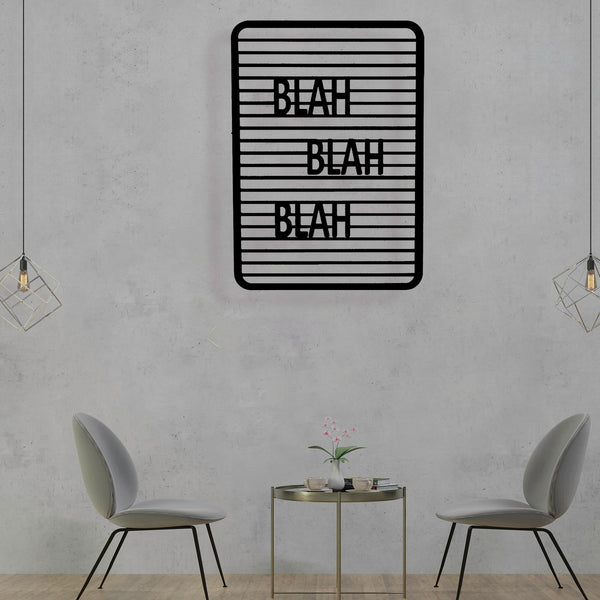 Blah Blah - Wooden Acrylic Wall Decor || Wall Hanging