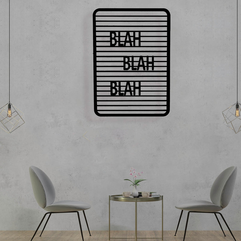 Blah Blah - Wooden Acrylic Wall Decor || Wall Hanging