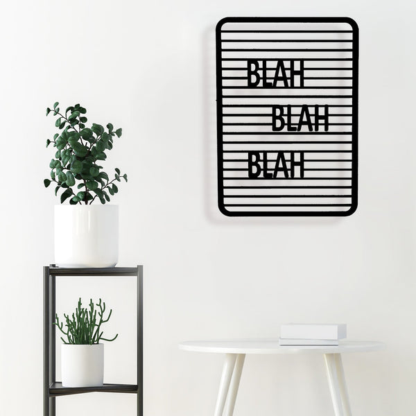 Blah Blah - Wooden Acrylic Wall Decor || Wall Hanging