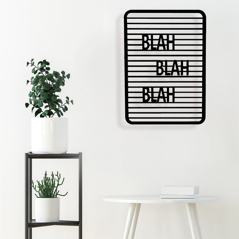 Blah Blah - Wooden Acrylic Wall Decor || Wall Hanging