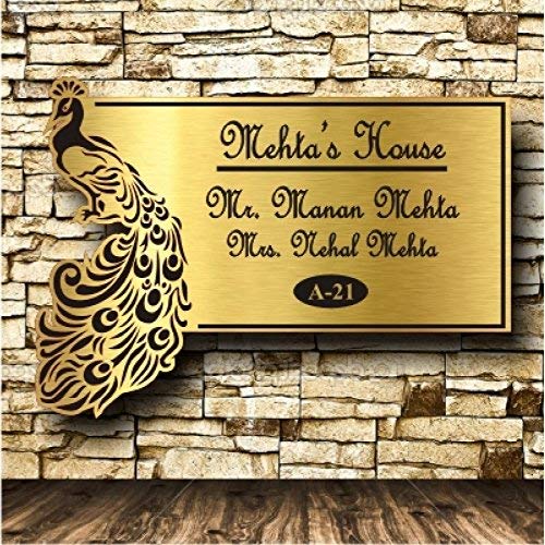 Peacock Design Acrylic Name Plate for 3900 in Andhra Pradesh, artsnprints.com, House Name Plate Manufacturer, Apartments Flats Name  Plates, Individual House Nameplates, Villas House Signs