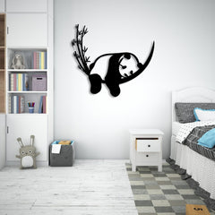 Sleeping Panda - Wooden Acrylic Wall Decor || Wall Hanging