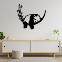 Sleeping Panda - Wooden Acrylic Wall Decor || Wall Hanging
