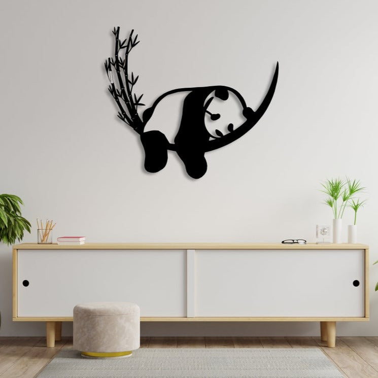 Sleeping Panda - Wooden Acrylic Wall Decor || Wall Hanging