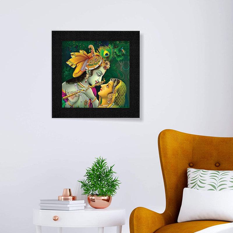 Radh Krishna Decorative Multi color - Wall Painting
