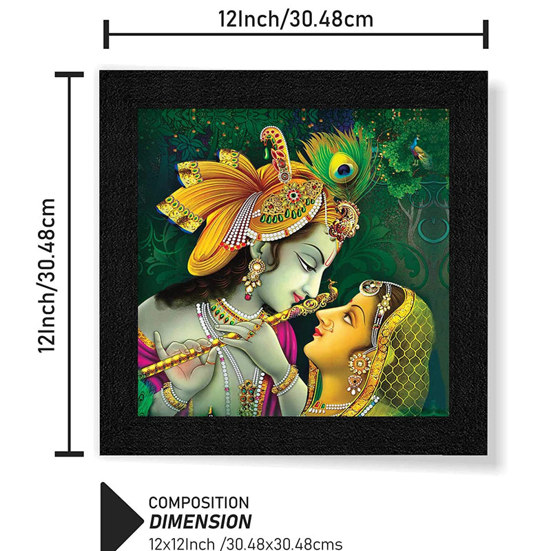 Radh Krishna Decorative Multi color - Wall Painting