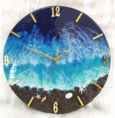 Beach Waves - Resin Wall Clock