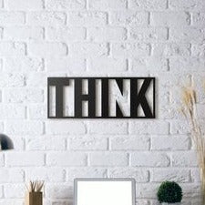 Think - Wooden Acrylic Wall Decor || Wall Hanging