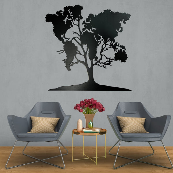 Map Tree - Wooden Acrylic Wall Decor || Wall Hanging