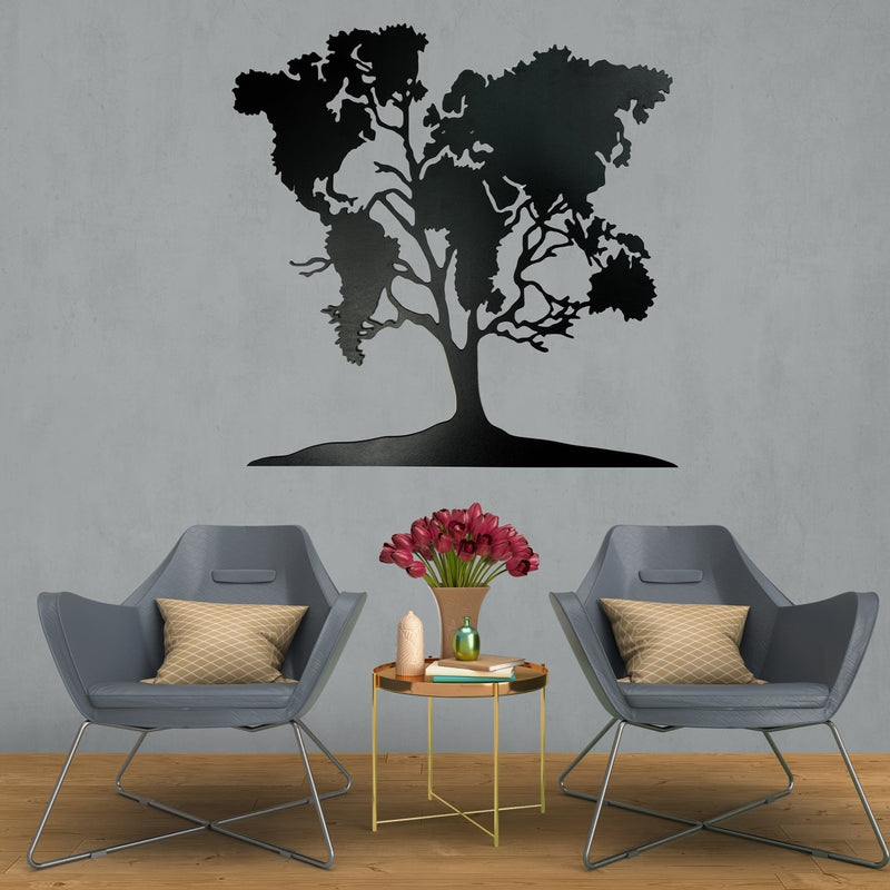 Map Tree - Wooden Acrylic Wall Decor || Wall Hanging