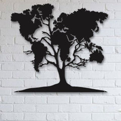 Map Tree - Wooden Acrylic Wall Decor || Wall Hanging