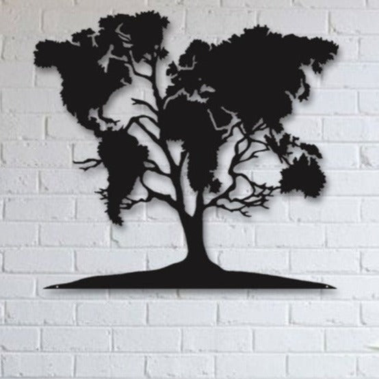 Map Tree - Wooden Acrylic Wall Decor || Wall Hanging