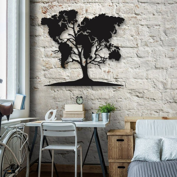 Map Tree - Wooden Acrylic Wall Decor || Wall Hanging
