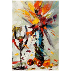 Wine Abstract - Wall Painting
