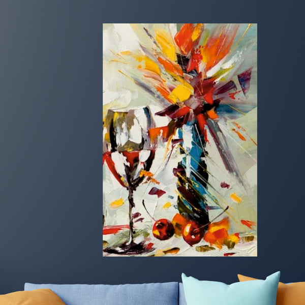Wine Abstract - Wall Painting