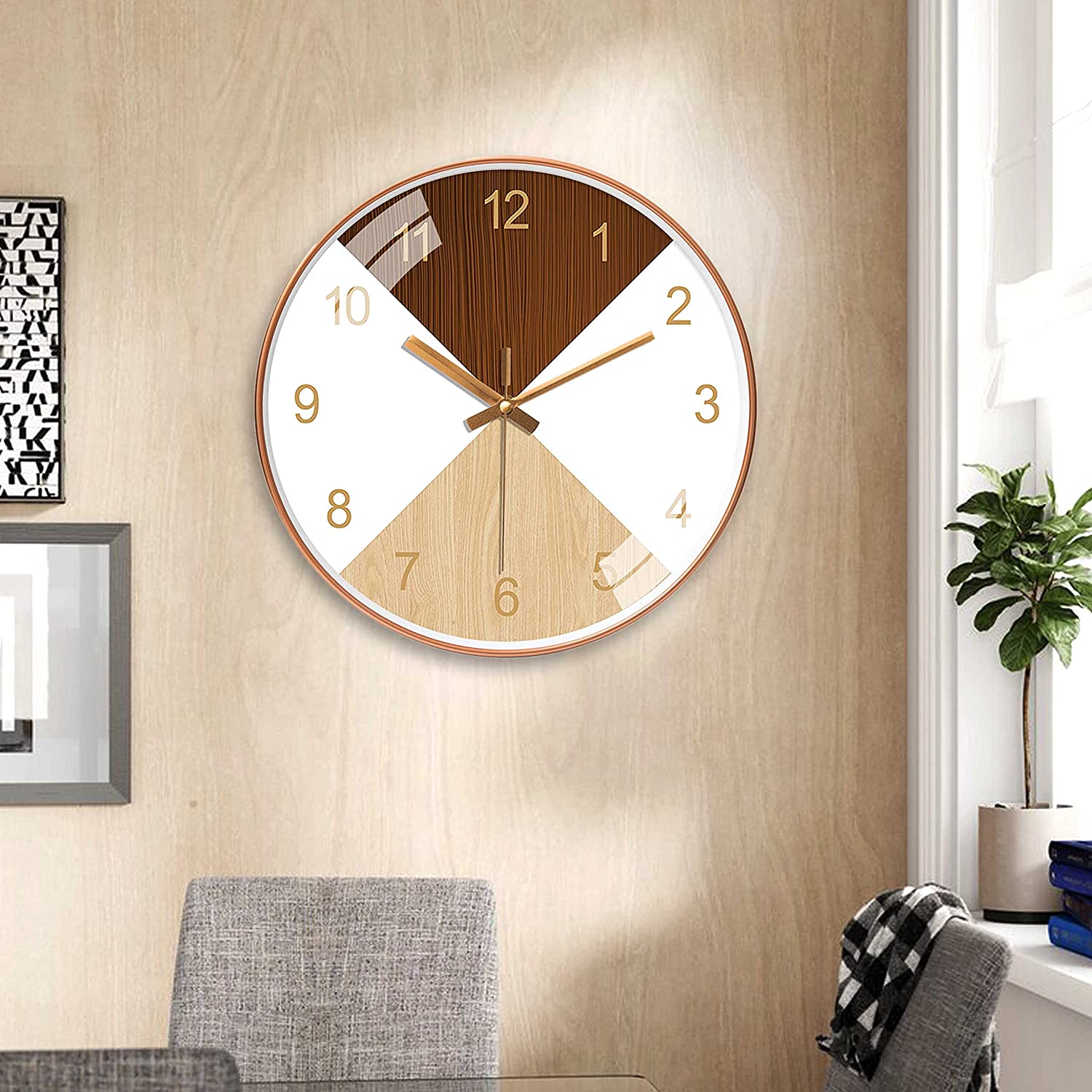 Wooden White - Wall Clock