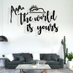 The World is yours - Wooden Acrylic Wall Decor || Wall Hanging