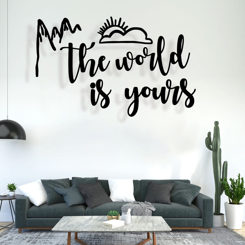 The World is yours - Wooden Acrylic Wall Decor || Wall Hanging