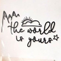 The World is yours - Wooden Acrylic Wall Decor || Wall Hanging