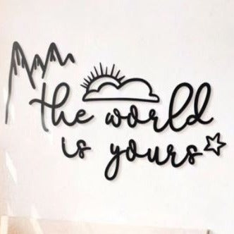 The World is yours - Wooden Acrylic Wall Decor || Wall Hanging