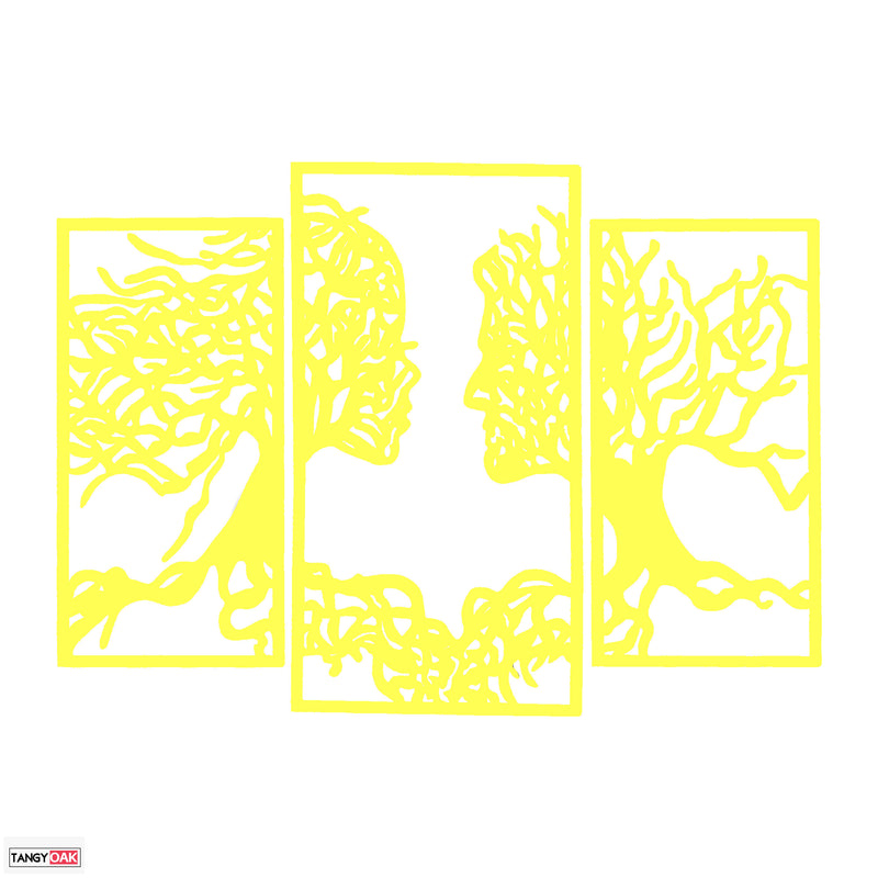 Face of Roots - Wooden Acrylic Wall Decor || Wall Hanging